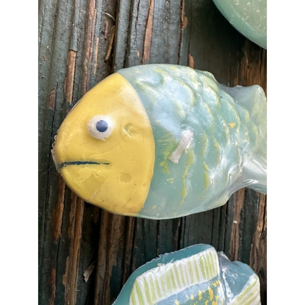 Fish Candles 7 Floating Tropical Fish Ocean Reef Theme Decor  Colorful  Sealed A